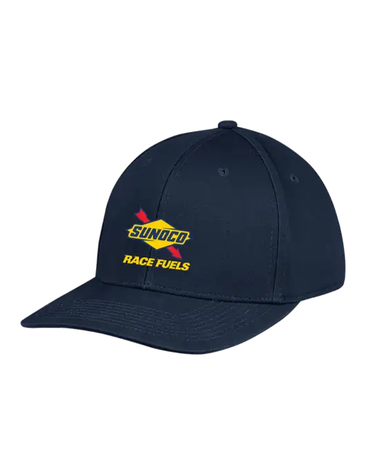 Premium Modern Structured Twill Navy Snapback Cap w/Sunoco Race Fuels Logo
