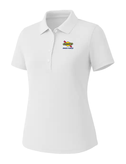 Callaway Womens Core Bright White Performance Polo w/Sunoco Race Fuels Logo