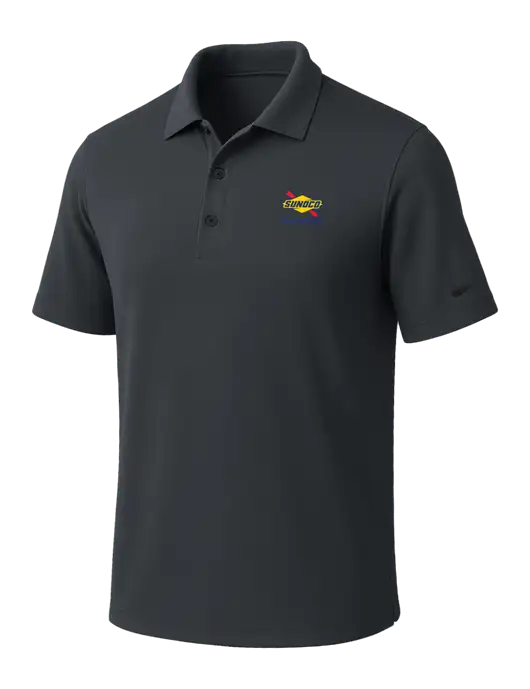 NIKE Dark Grey Dri-Fit Micro Pique Polo w/Sunoco Race Fuels Logo