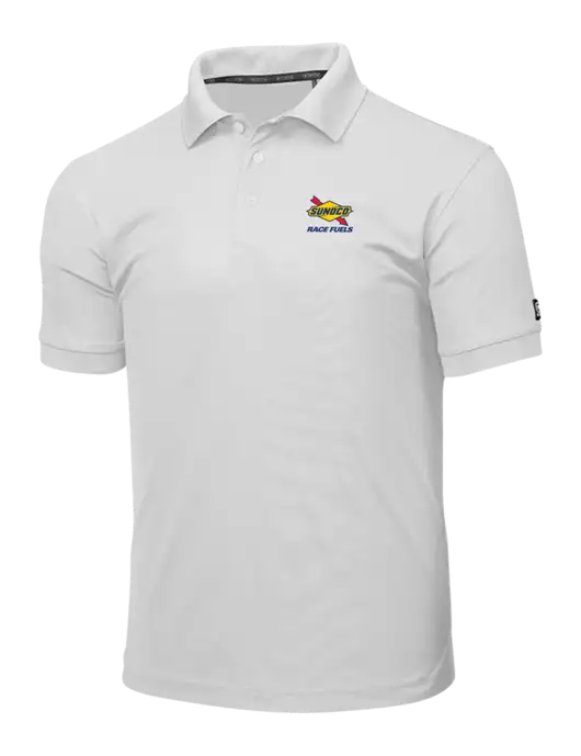 OGIO Bright White Caliber 2.0 Polo w/Sunoco Race Fuels Logo