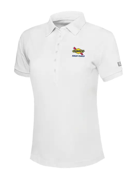 OGIO Womens Bright White Jewel Polo w/Sunoco Race Fuels Logo