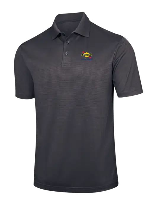 Dark Grey Performance Fine Jacquard Polo w/Sunoco Race Fuels Logo
