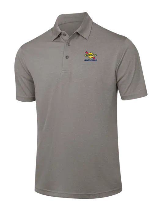 Medium Grey Heather Contender Polo w/Sunoco Race Fuels Logo