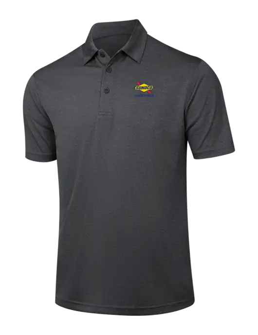 Dark Grey Heather Contender Polo w/Sunoco Race Fuels Logo