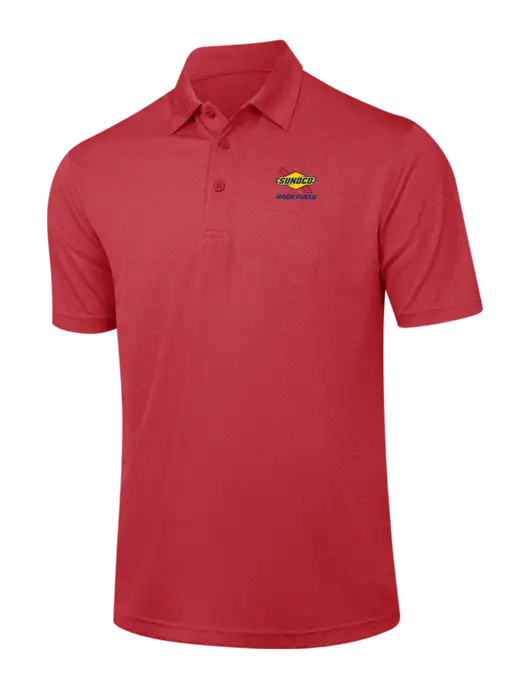 Red Heather Contender Polo w/Sunoco Race Fuels Logo