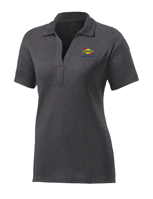 Womens Dark Grey Heather Contender Polo w/Sunoco Race Fuels Logo