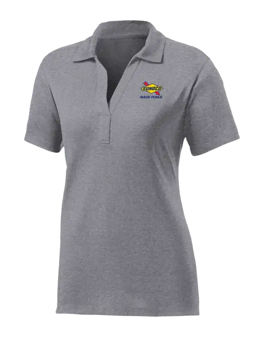 Womens Medium Grey Heather Contender Polo w/Sunoco Race Fuels Logo
