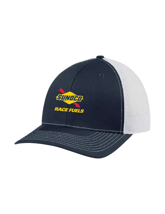 Richardson Adjustable Snapback Original 112 Trucker Cap Navy w/White Mesh w/Sunoco Race Fuels Logo