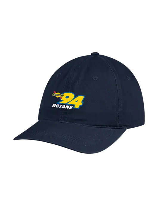 Garment Washed Unstructured Twill Navy Cap w/Sunoco 94 Octane Logo