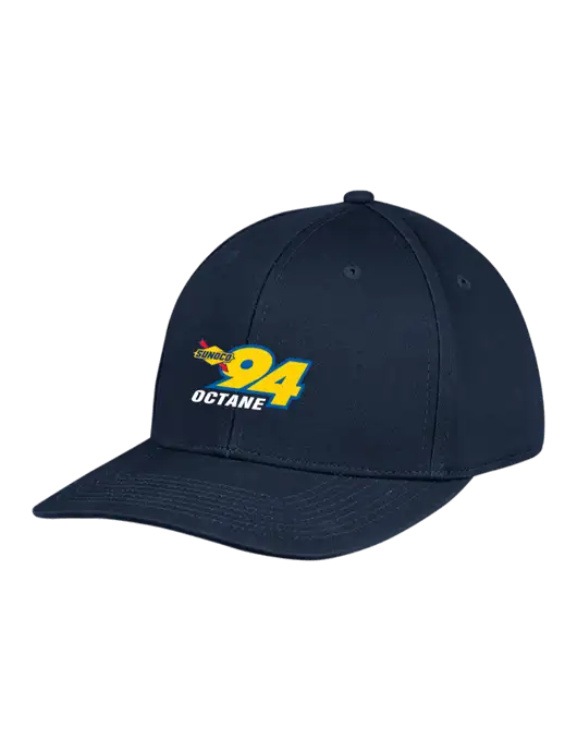 Premium Modern Structured Twill Navy Snapback Cap w/Sunoco 94 Octane Logo