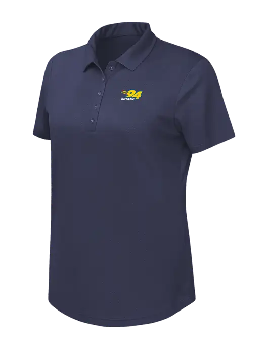 Callaway Womens Birdseye Navy Polo w/Sunoco 94 Octane Logo