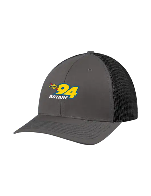 Richardson Adjustable Snapback Original 112 Trucker Cap Dark Grey w/Black Mesh w/Sunoco 94 Octane Logo