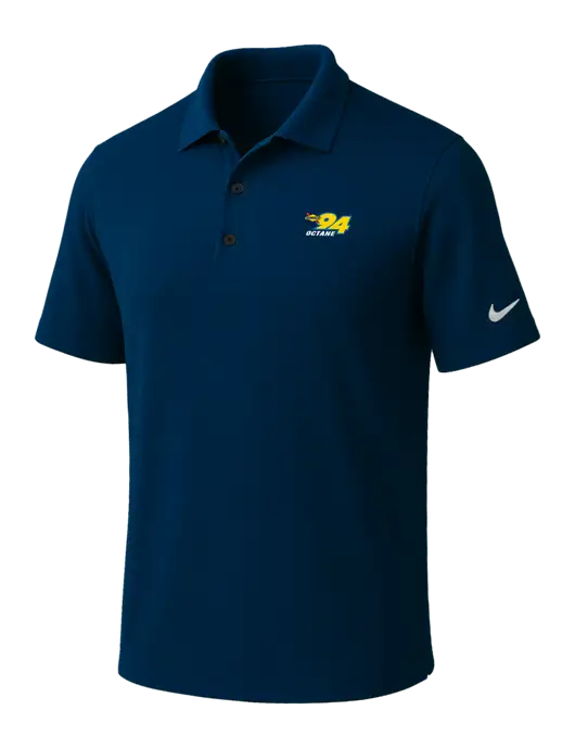 NIKE Navy Dri-Fit Micro Pique Polo w/Sunoco 94 Octane Logo
