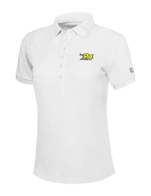OGIO Womens Bright White Jewel Polo w/Sunoco 94 Octane Logo