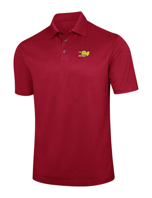 Red Performance Fine Jacquard Polo w/Sunoco 94 Octane Logo