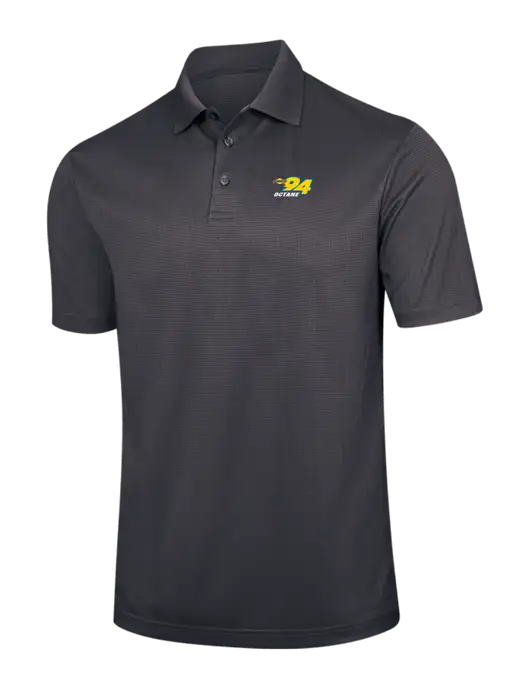 Dark Grey Performance Fine Jacquard Polo w/Sunoco 94 Octane Logo