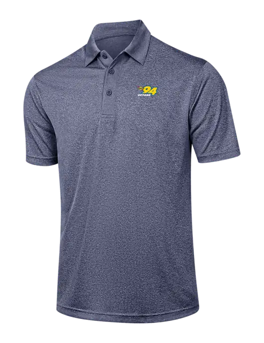 Navy Heather Contender Polo w/Sunoco 94 Octane Logo