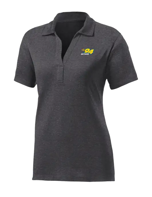 Womens Dark Grey Heather Contender Polo w/Sunoco 94 Octane Logo