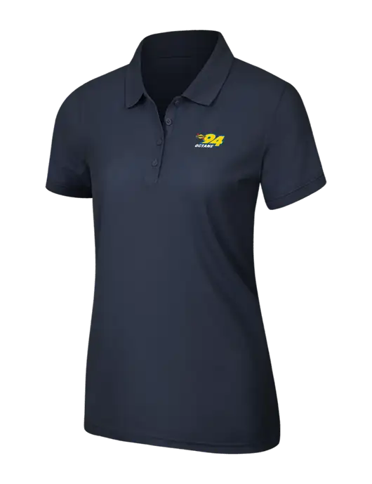 Navy Blue Womens Core Classic Pique Polo w/Sunoco 94 Octane Logo