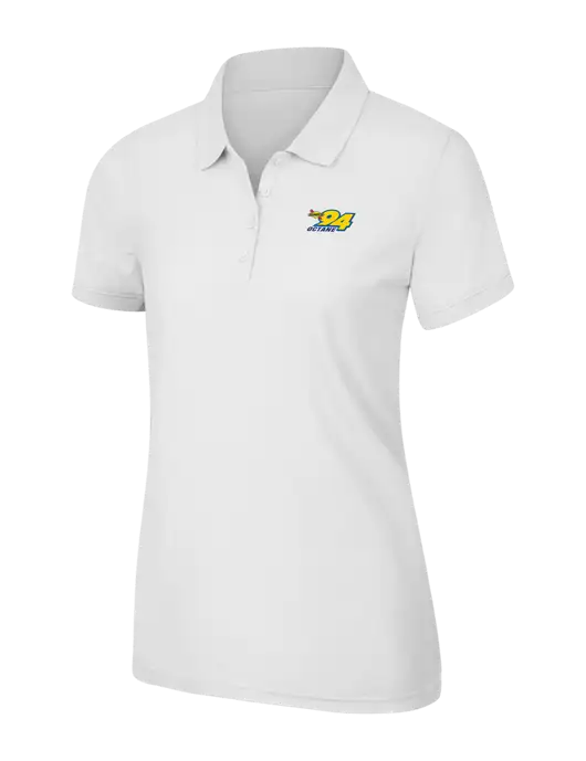 White Womens Core Classic Pique Polo w/Sunoco 94 Octane Logo