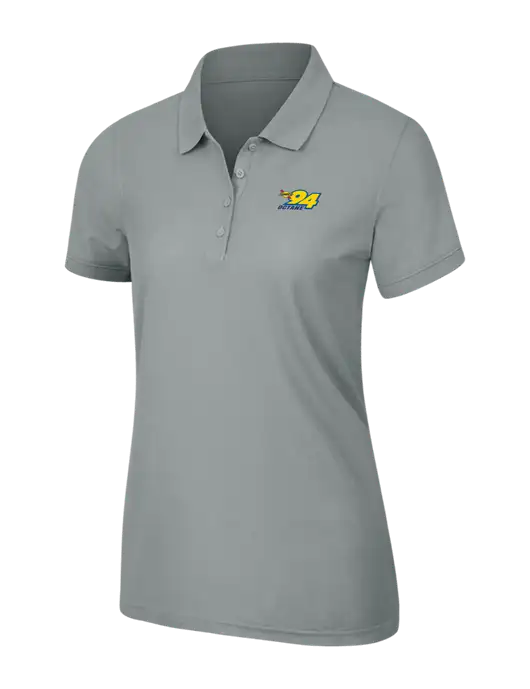 Light Grey Womens Core Classic Pique Polo w/Sunoco 94 Octane Logo