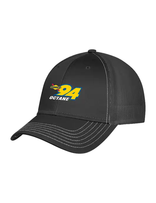 Charcoal Grey Mesh Trucker Cap Snap Back w/Sunoco 94 Octane Logo