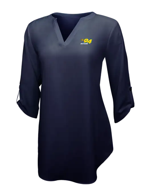 Navy Womens 3/4 Sleeve Tunic Blouse w/Sunoco 94 Octane Logo