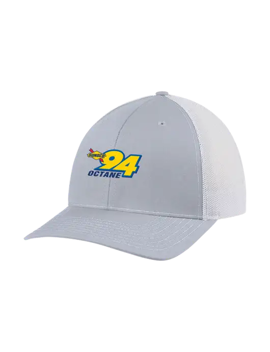 Richardson Adjustable Snapback Original 112 Trucker Cap Light Heather Grey w/White Mesh w/Sunoco 94 Octane Logo